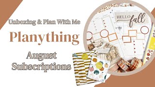 Unboxing &amp; Plan With Me | August Planything Subscriptions