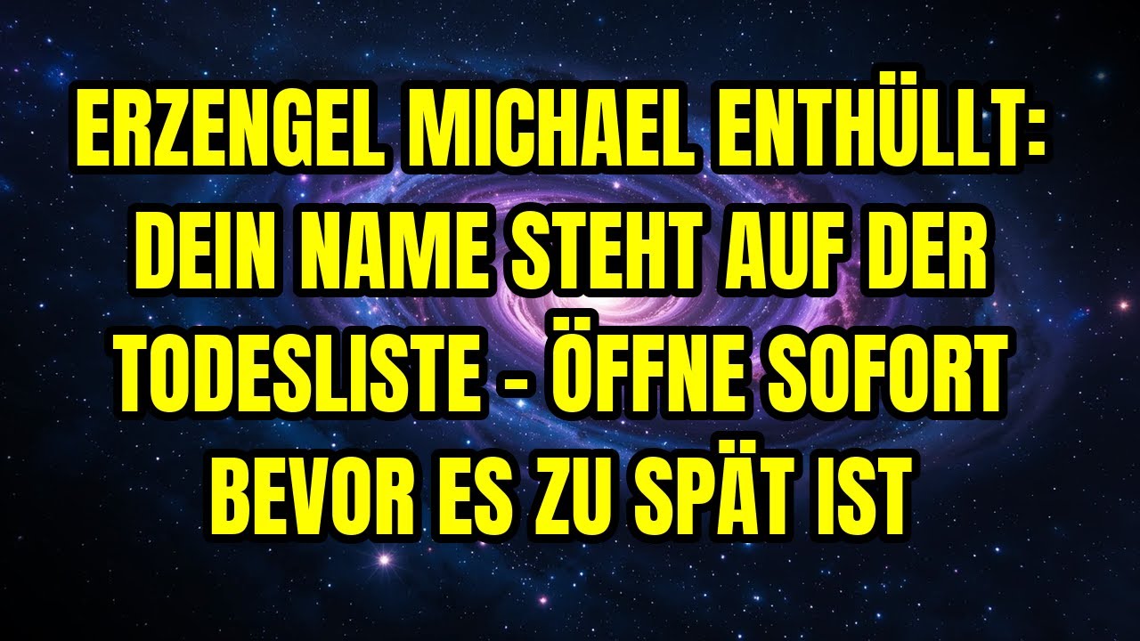 ERZENGEL MICHAEL ENTHÜLLT: DEIN NAME STEHT AUF DER TODESLISTE - ÖFFNE SOFORT BEVOR ES ZU SPÄT IST