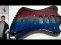 Painting a CRAZY hollow body conversion guitar for GUNS AND GUITARS