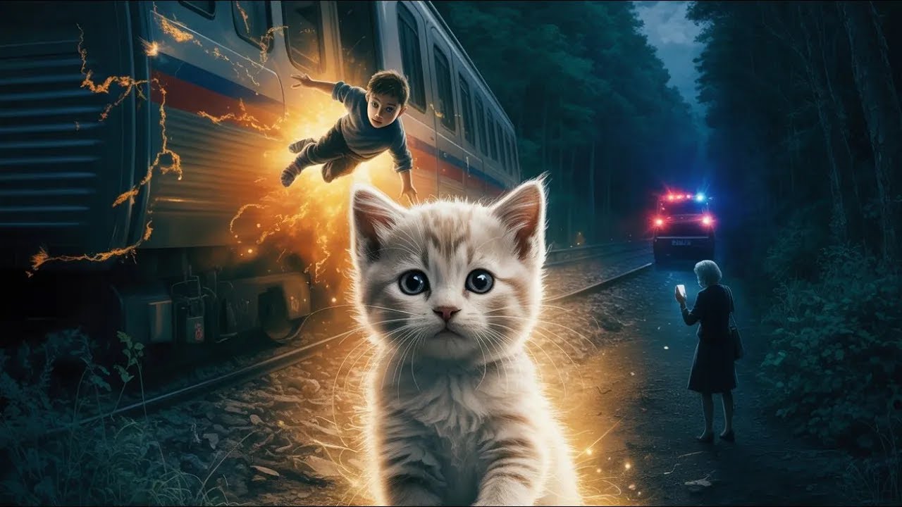 Heartwarming Kitten Rescue Animation - Baby Falls from Train