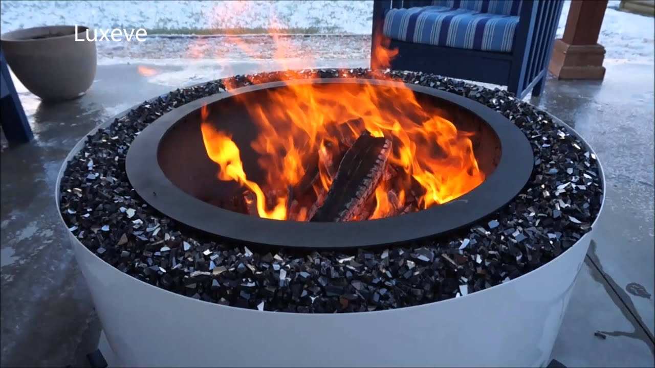 Luxeve Smoke Less Fire Pit - Raw Footage - YouTube