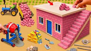 Lightning strikes a power pole -A science project to build a mini house using pink bricks and cement