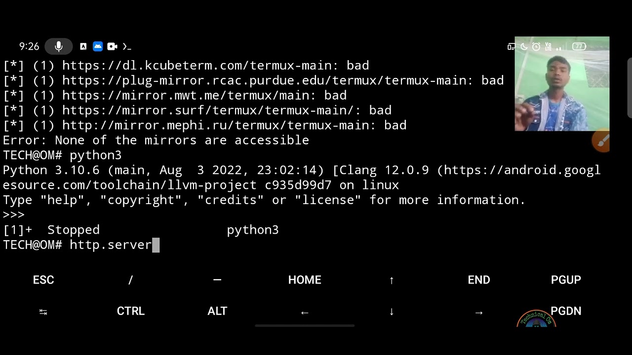 how to setup simple http server in termux - YouTube