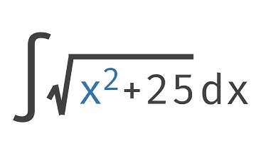 Integral of Sqrt(x^2 + 25) by Trigonometric Substitution | Integration | Calculus | Glass of Numbers