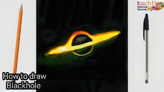 How To Draw Black Hole Space Object Black Hole Black Hole Drawing Easy Way To Draw Black Hole