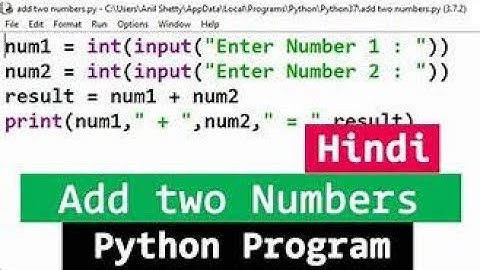 Sum of two numbers in python