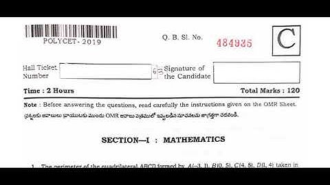 AP POLYCET 2023 Question Papers | AP POLYCET  Previous Years Question Paper with Answer Key