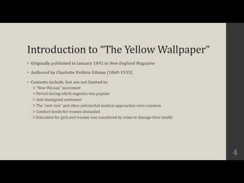 PPT - An Introduction to “The Yellow Wallpaper” PowerPoint Presentation -  ID:5536311