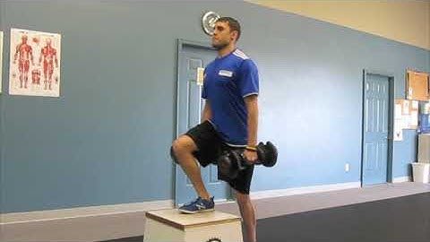 Dumbbell Step up to Balance