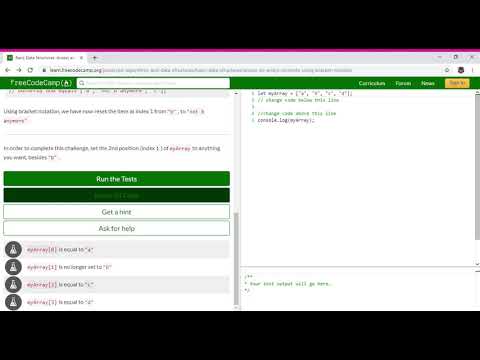 Basic Data Structures  Access an Array's Contents Using Bracket Notation   Learn freeCodeCamp   Goog