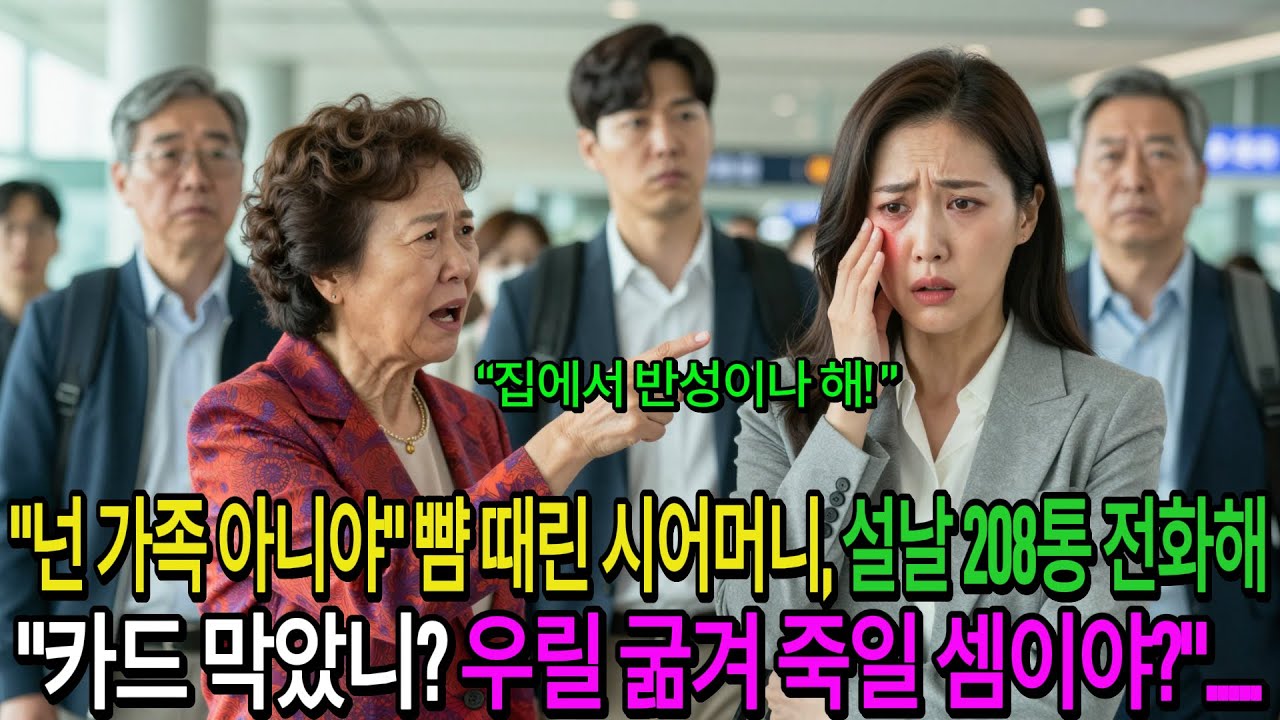 설전, 시댁이 저를 빼고 해외여행을 떠나자 “넌 가족 아니야”라며 뺨을 때린 시어머니에게 분노한 저는 바로 친정으로 갔습니다. 그러자 설날 당일...| 고부사연 | 감동사연 |