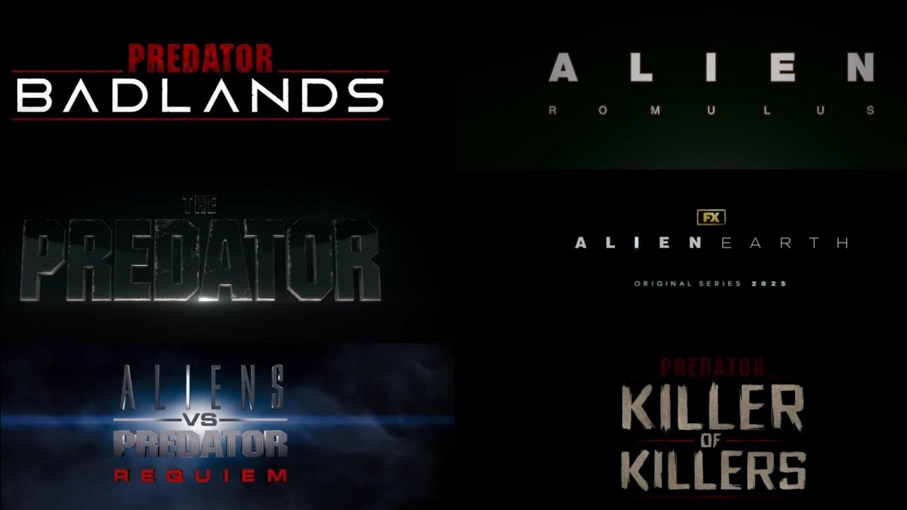 Alien x Predator Franchise | Title Card Form Trailer Logo (1979-2025 ...