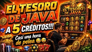 EL TESORO DE JAVA A 5 CRÉDITOS!!!! Casi una hora de pelea 😅😅 #slot #casino #youtubeshorts #jackpot 
