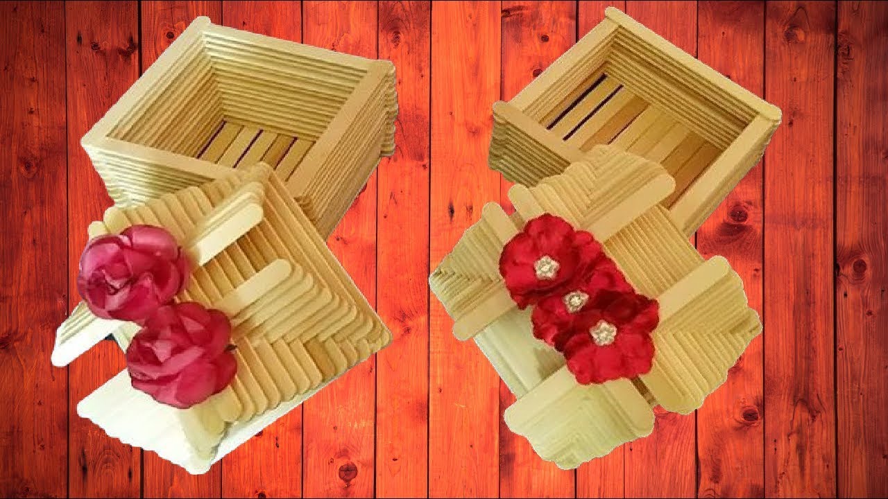 Porta jóias com palitos de picolé 📦