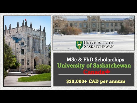 Masters and PhD  Scholarship at the University of Saskatchewan in Canada