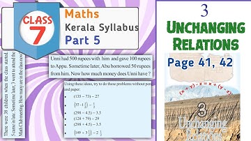 Class 7 Maths chapter 3 Unchanging Relations page 41 page 42 kerala syllabus part 5