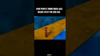 How Moses Split The Red Sea?😱 #shorts #moses #allah