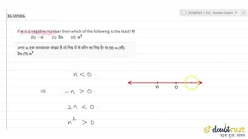 "If `n`is a negative number then which of the following is the least?`0` (b) ` n`