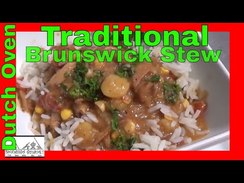 Traditional Brunswick Stew With Squirrel Cooked in the Dutch Oven