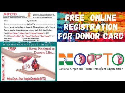 How To Online Registration/Pledge For Organ Donor Card From NOTTO INDIA By Tech True Friends