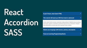 React Accordion Tutorial | ReactJS SASS