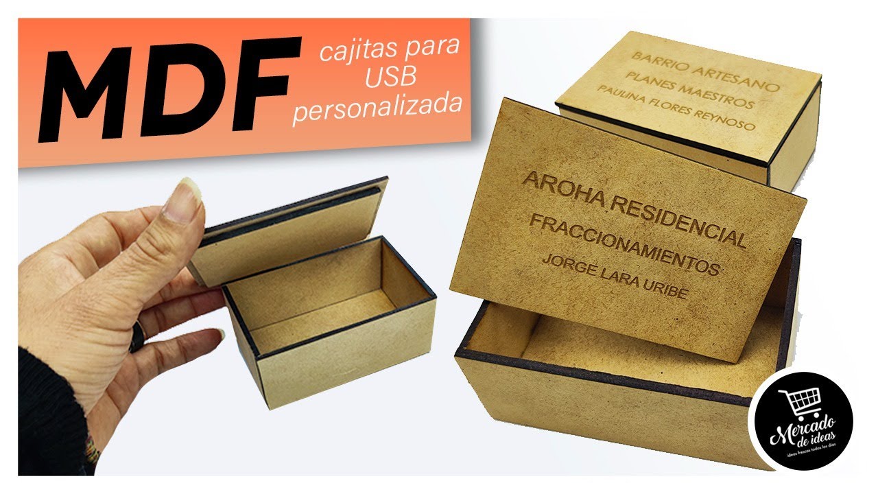 Corte y Grabado Láser en MDF Cómo hacer Cajas Personalizadas para USB