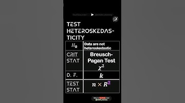 Test Heteroskedasticity      #     Maths  !  Statistics  #STO&RCL2