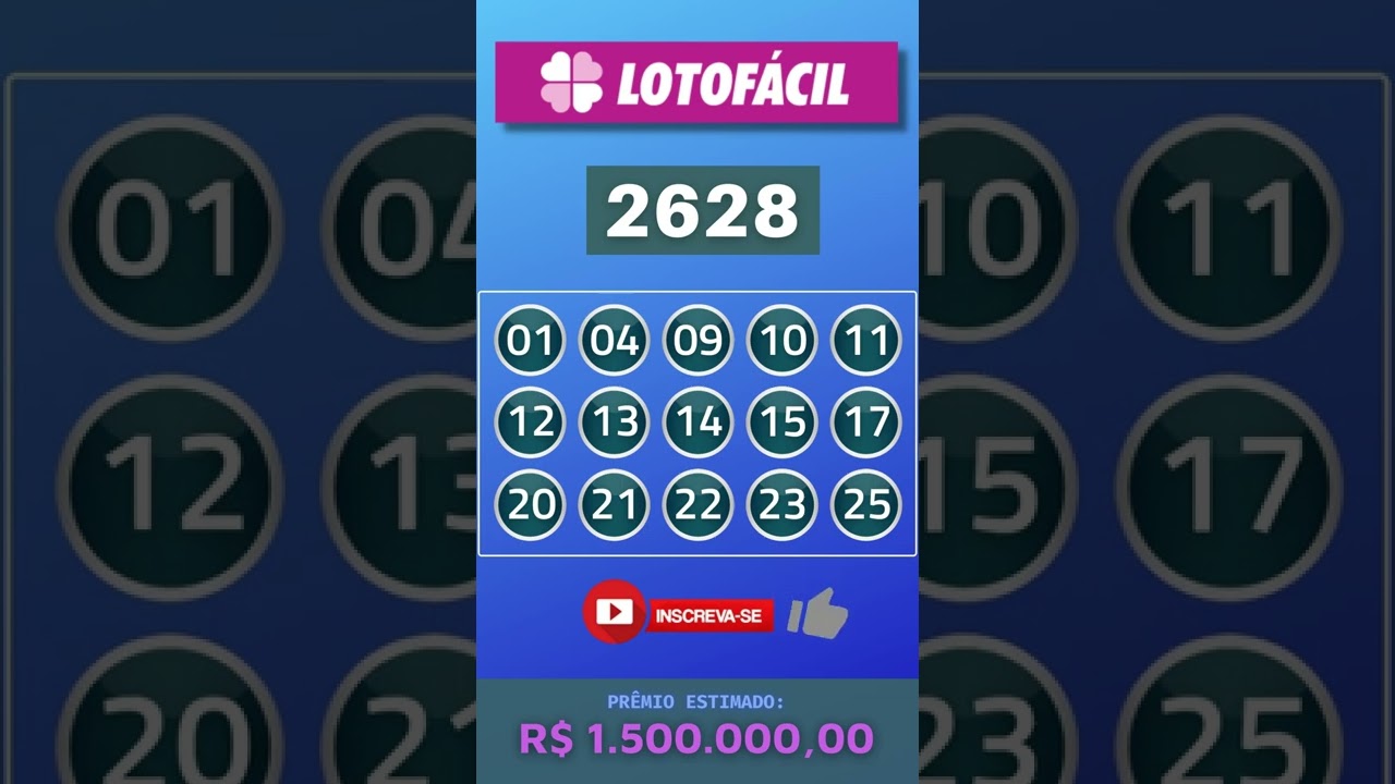 RESULTADO LOTOFACIL SORTEIO 2628 DO DIA 01/10/2022 – #shorts