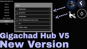 Showcase Gigachad Hub V5 Script In Roblox Exploiter