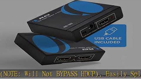 OREI HDMI Splitter 1 in 2 Out - 1x2 HDMI Display Duplicate/Mirror - Powered Splitter Full HD 1080P,