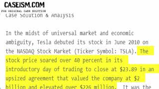 Tesla – Evaluating a Growth Company Case Solution & Analysis Caseism.com
