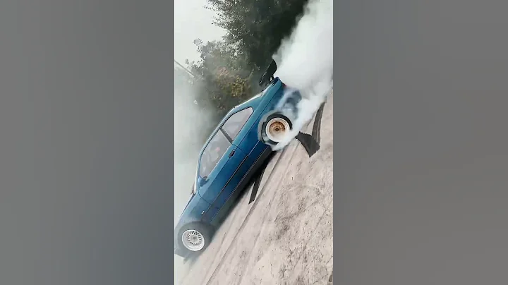 Drifting on BMW e36 coupe 2Jz-Gte engine