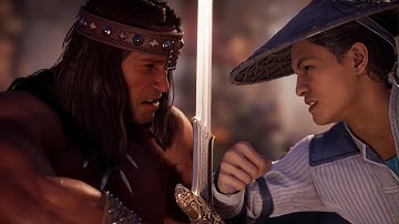 Mortal Kombat 1 - Conan the Barbarian vs Raiden | All Intro/Interaction Dialogues