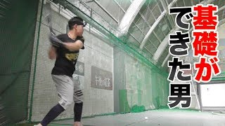 天晴メンバーの兄ちゃんが…急激に上手くなってきた。サッカーから野球に転向した３３歳。