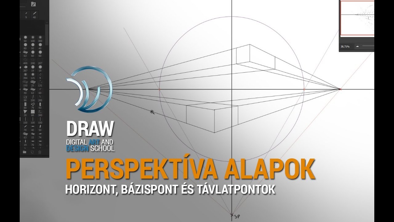 Perspektíva: Alapok - Horizont, bázispont és távlatpontok