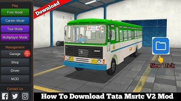 How To Add Tata Msrtc V2 Bus Mod Bussid| File Manager Add 📁
