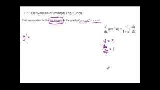 Calculus - 3.8 Notes Example : Derivatives of Inverse Trig Functions: Arcsec