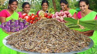 DRY FISH CURRY |Drumstick, Potato and Eggplant Dry Fish Curry |Traditional Nethili Karuvattu Kulambu