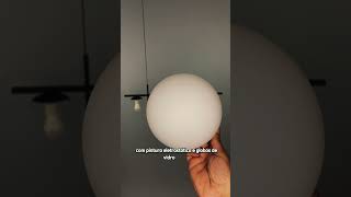 Lustre Jabuticaba com 3 Globos de Vidro Invertidos E27: Sofisticação e Iluminação Decorativa