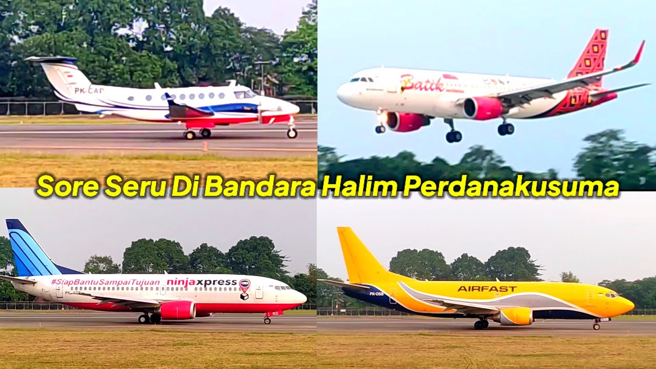 Seru .. Melihat Pesawat Terbang Di Bandara Halim Perdanakusuma Jakarta