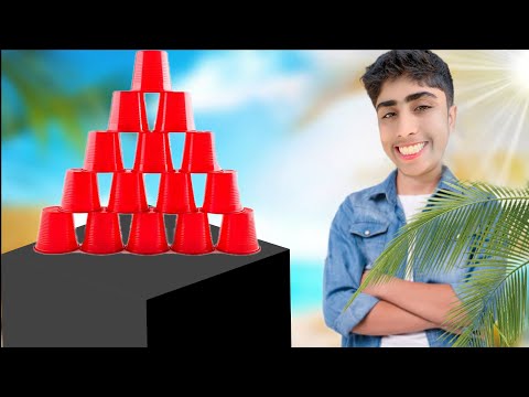 Who Is Largest Pyramid Cup Tower Let's Start 😮