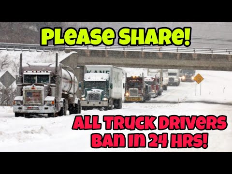 Please Share! All Truck Drivers Ban In 24 Hours In Pennsylvania & Winter Warning In 30 States