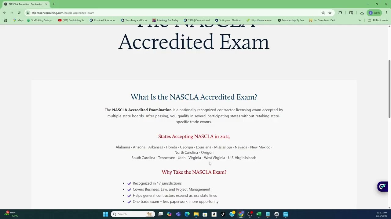 The NASCLA - The Contractors Productive Friend!