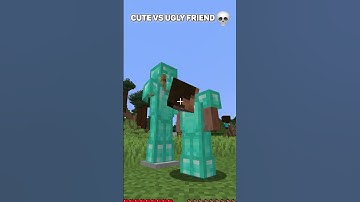 cute short friend vs Ugly Friend in Minecraft #shorts #meme #memes