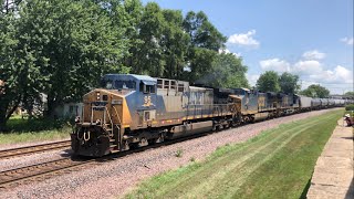 CSX empty ethanol train at Rochelle IL 7/20/23