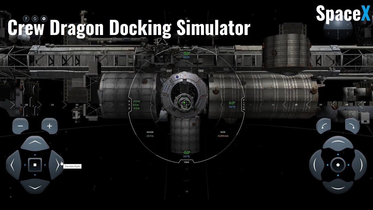 Spacex Sim Crew Dragon Docking Simulator _ SpaceX has released a Crew Dragon ...