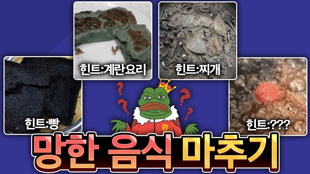 이게 도대체 뭘 요리한거니...? 망한 음식 마추기!!