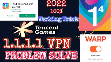 1.1.1.1 vpn connecting problem solve || PUBG lite me 1.1.1.1 vpn connect nai hora || 100% solve||