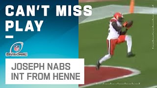 Karl Joseph Grabs an End Zone INT Off Henne