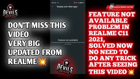 Feature Not Available Problem Solved In Realme C11 2021 & Other Phones Also | Special Video